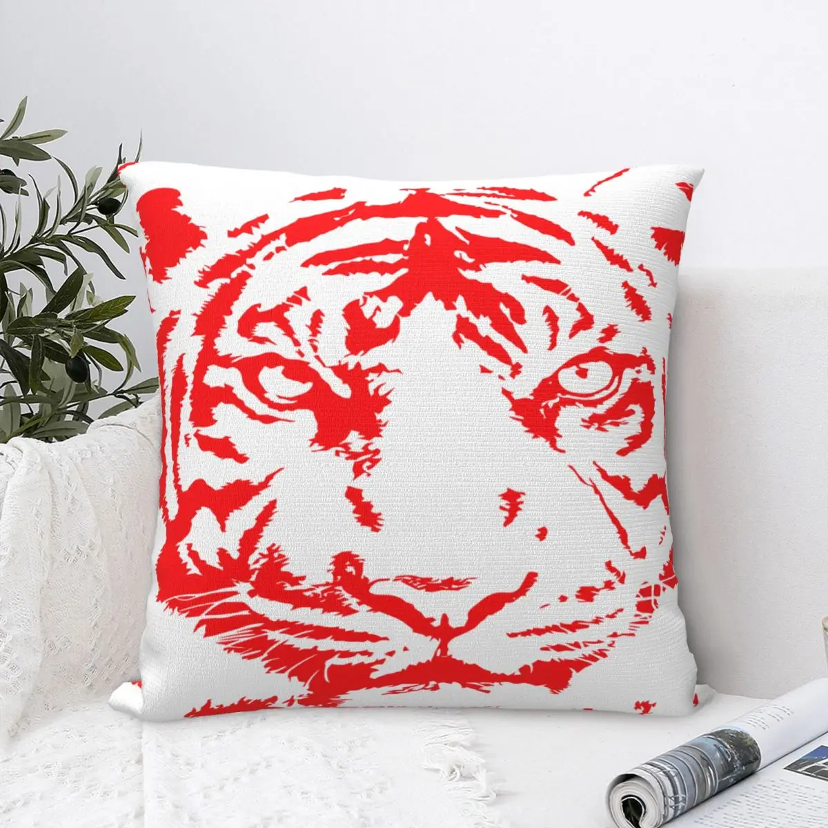 

Tiger Hello Cushion Cover Pillow Cover Lounge Holiday Gift Pillow Cover