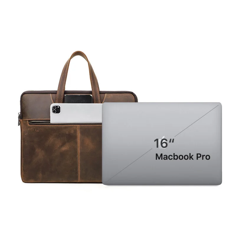 Cowhide Men Messenger Business Briefcase Hold 15inch Laptop Bags High Quality Shoulder Genuine Leather Crossbody Carteras Hombre