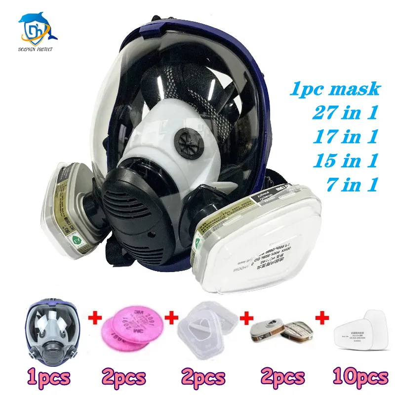 

Респиратор для защиты от химических веществ и пыли 6800, противотуманная маска на все лицо, фильтр для промышленных кислотных газов, спрей для...