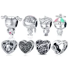 CodeMonkey, 100% Настоящее 925 пробы, серебряный, винтажный локомотив, поезд, автомобиль, шарм, подходит для женщин, браслет, сделай сам, ювелирное изделие, CMC507