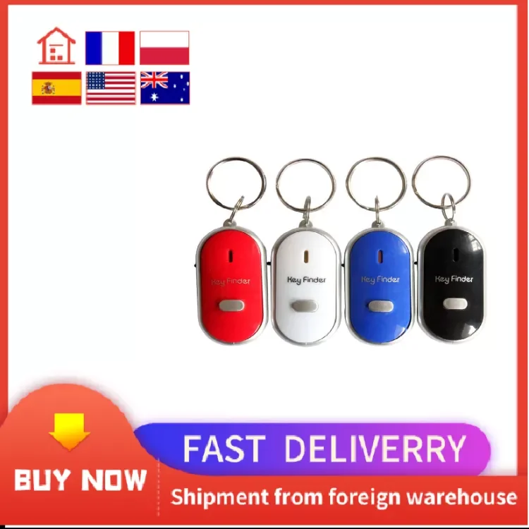 

Anti-Lost Key Finder Smart Find Locator Keychain Whistle Beep Sound Control LED Torch Portable Car Key Finder