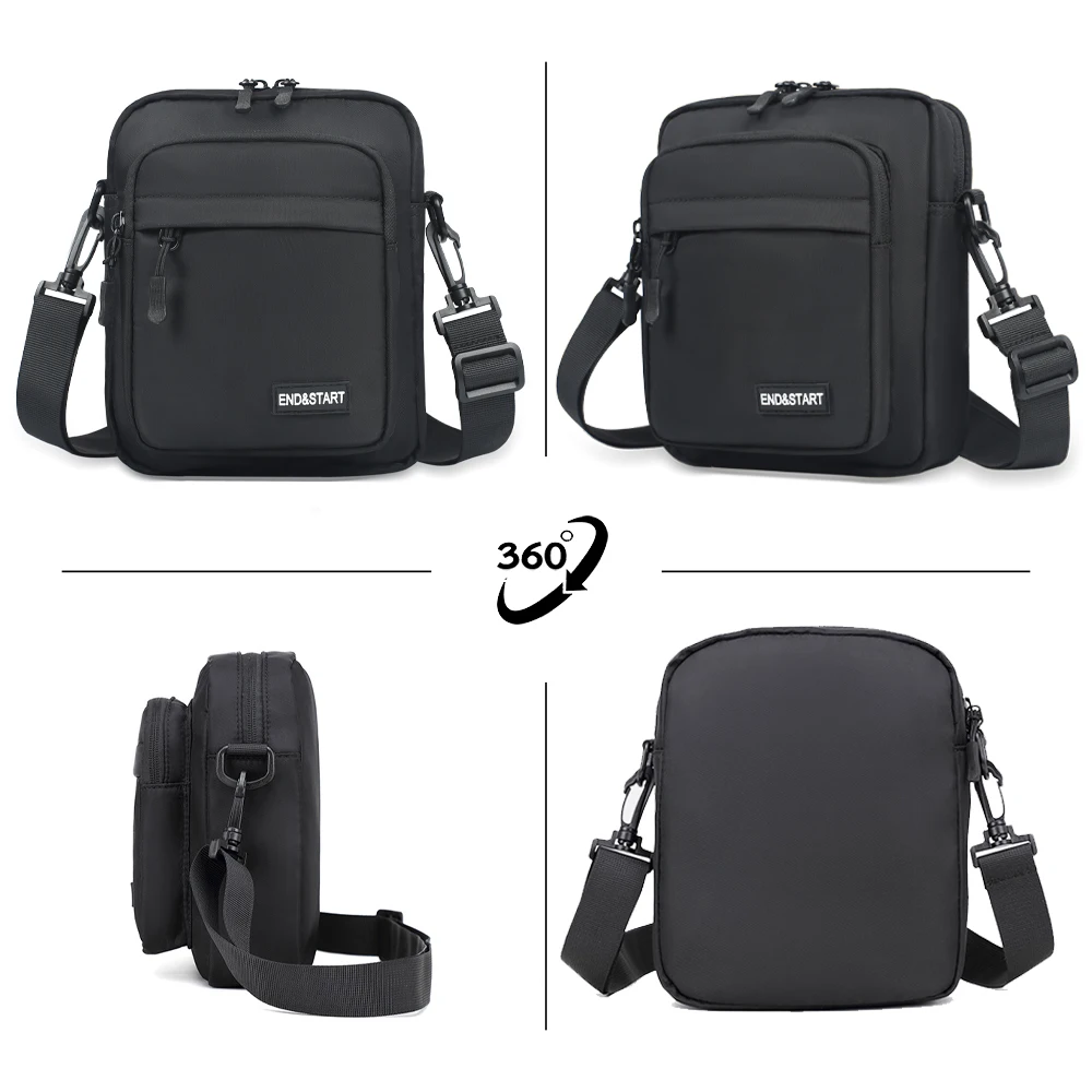 HcanKcan Cross Bag Men Waterproof Casual Japanese Style Crossbody Messenger Shoulder Bag Male For Work Sport Travel