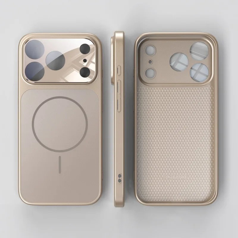 Фото Роскошный чехол из матового наностекла для беспроводной зарядки MagSafe для iPhone 11 12 13 14 15 16 Pro Max 17 Air с магнитной крышкой №1