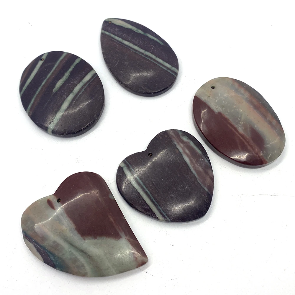 

5pcs Agate Pendant Set Natural Stone Meditation Charm Exquisite Gemstone Necklace Bracelet Reiki Healing Stone Accessories