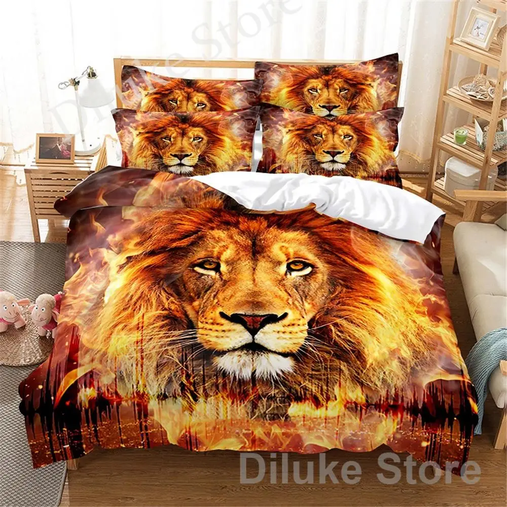 

Lion 3d Bedding Digital Printing Fashion Design Bed Linen Bedding Set Duvet Cover Set Queen Bedding Set bedroom comforter set