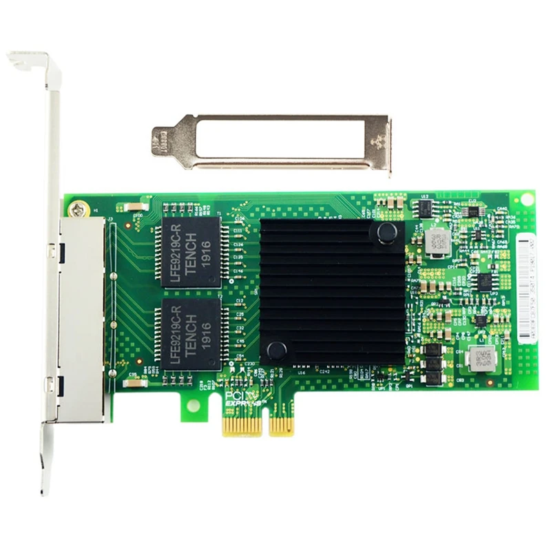 Gigabit Ethernet Converged Network Adapter (NIC) With I350AM4 Chip , Quad Copper RJ45 Ports, PCI-Ex1, I350-T4V2X1