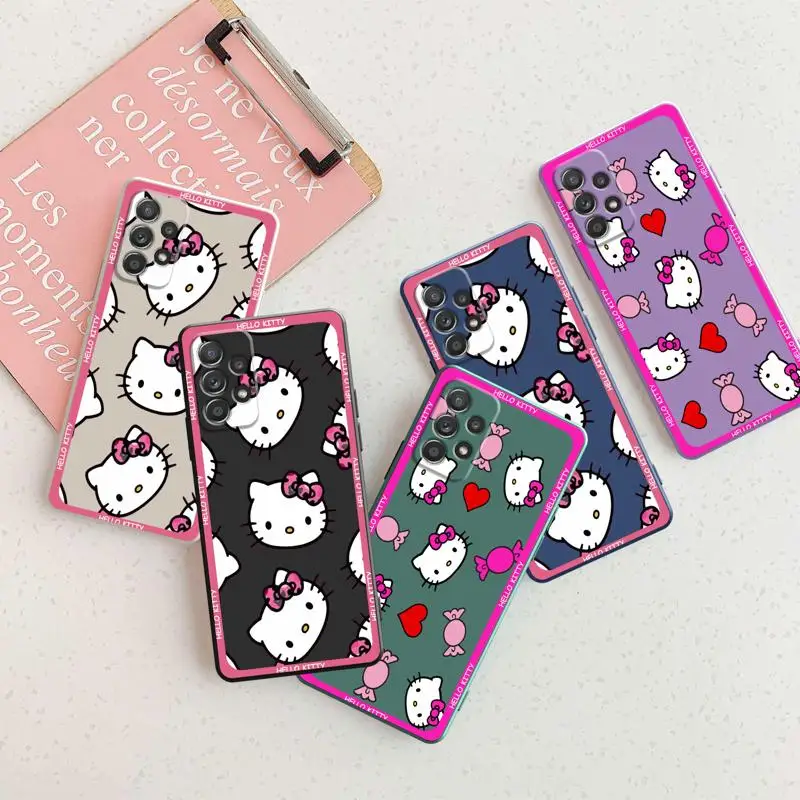 

For Samsung A21s A32 4G A13 5G A12 A52 A53 A51 A50 A72 A41 A20e A22 A31 A33 A73 A11 A02s A23 A70 A10 A03 Coque Hello Kitty Cat