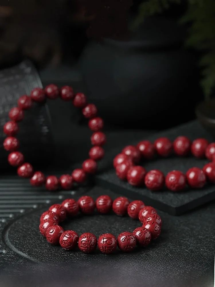 [Флагман Putuo Mountain] Браслет из киновари для женщин шесть слов мантра год судьбы