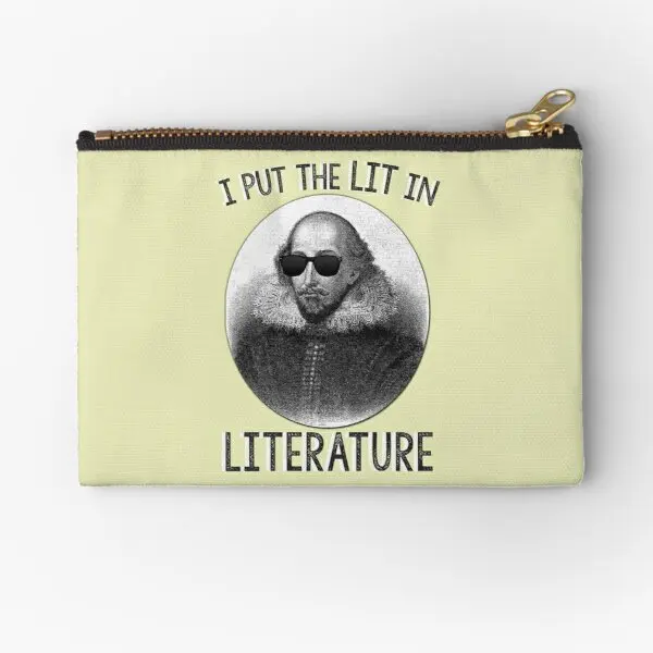 

I Put The Lit In Literature Zipper Pouches Men Cosmetic Small Underwear Bag Coin Pocket Money Storage Wallet Packaging Women