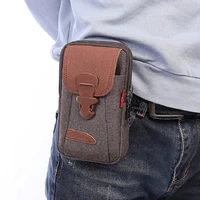 mens fanny waist packs pouch mobile phone bags soft canvas sports travel wallet portable small coin purse case belt bum bag