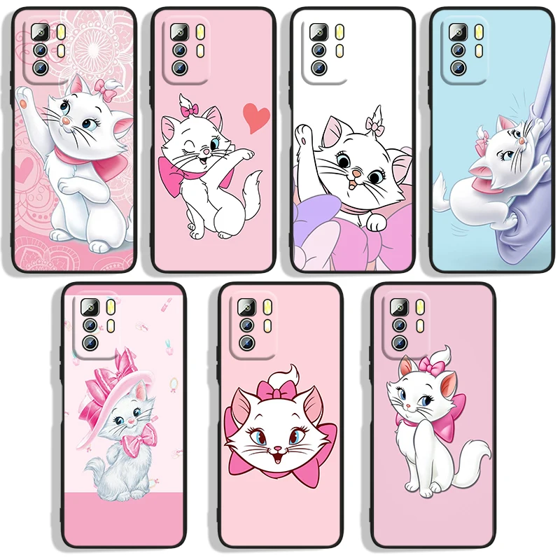 

Cute Marie Cat Phone Case For Xiaomi Redmi Note 4X 5 5A(32GB) 6 7 8T 8 9 9T 9Pro Max 9S Pro Black luxury Silicone Funda Cover