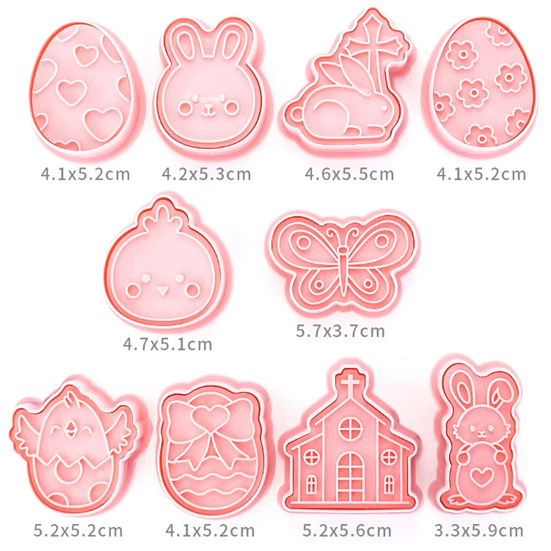 10 шт. пасхальное яйцо кролик печенье резак 3D форма для печенья Пасхальный