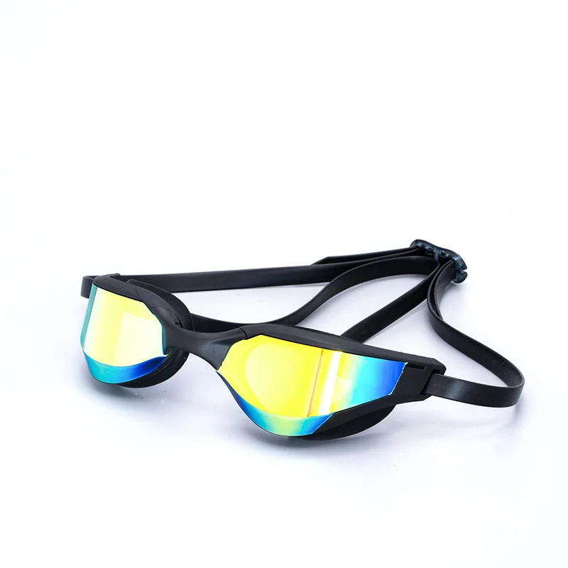 Professional  Swim Goggles Waterproof Fog-proof Racing Goggles Men Women Cool Silver Plated Swimming Equip Wholesale