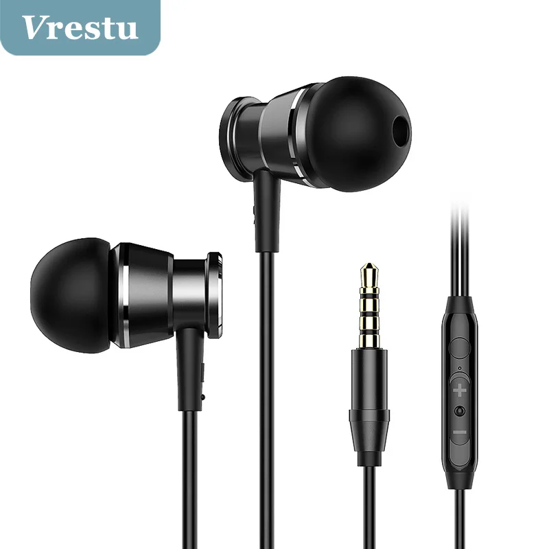 

3.5mm Wired Earphones Earbuds Headphones In Ear Earphone Earpiece with Mic Stereo Headsets for Samsung S6 Xiaomi Phone Computer
