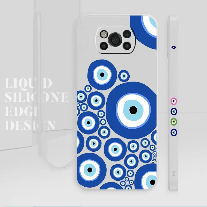 

Liquid Case For Xiaomi Poco X3 NFC X4 M3 M4 F3 GT Pro For MI 6 6X 8 9 SE 10S 10T 11T Lite Ultra Candy East Urban Home Evil Eye