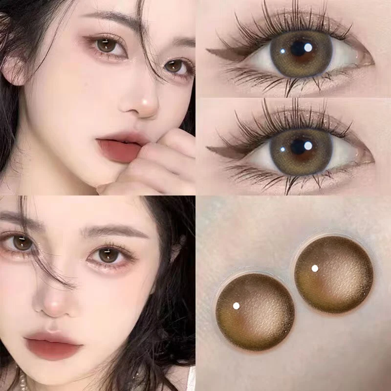 

YI TONG NIAN Лунная ночь мерцающие цветные контактные линзы для макияжа искусственные красивые милые очки для больших глаз 14,2 мм