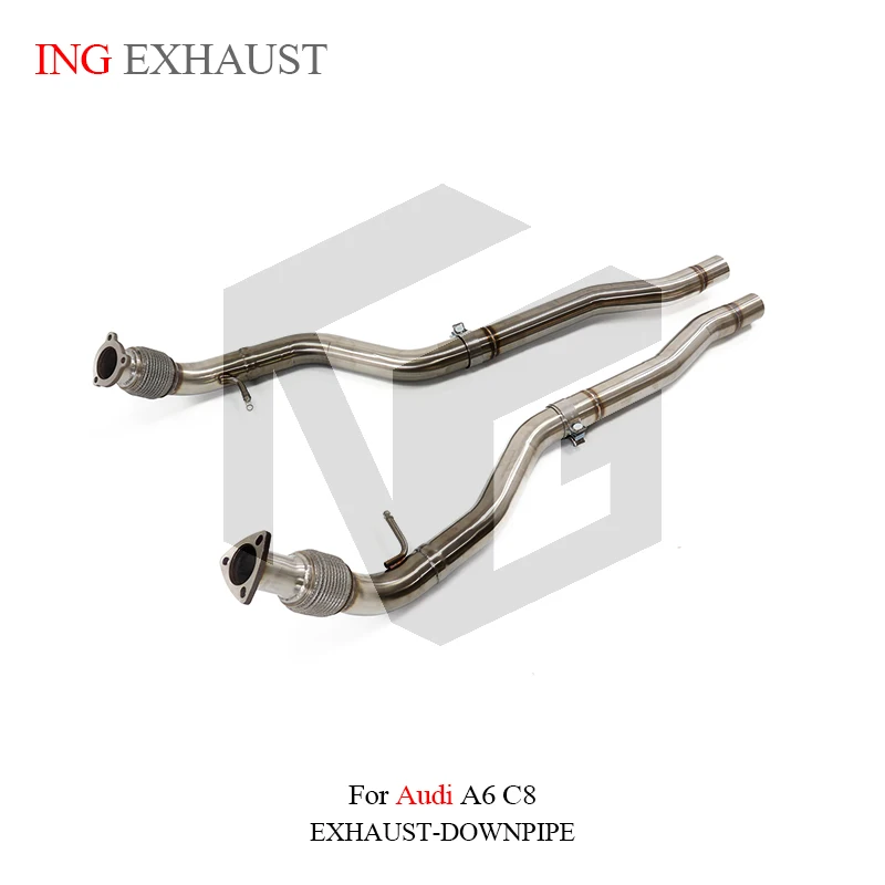 Высокопроизводительная выхлопная система ING ss304 передняя Труба для Audi A6 c8 Up RS6