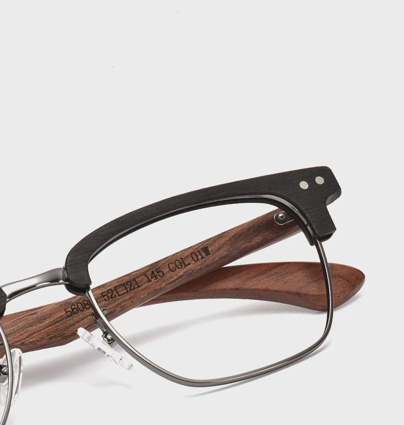 

Новые деловые Полуободковые уникальные очки в японском стиле из ацетата с текстурой древесины для чтения, Рецептурные очки для мужчин