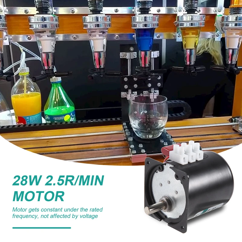 LICG 1 шт. 68Ktyz мини-редуктор переменного тока 220 В 28 Вт 2 5 об/мин синхронный