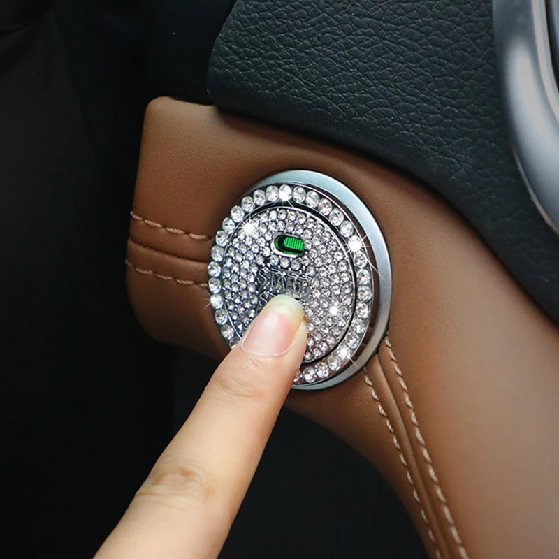 

Car One-click Start Button Car Interior Crystal Decoration Car Accessories