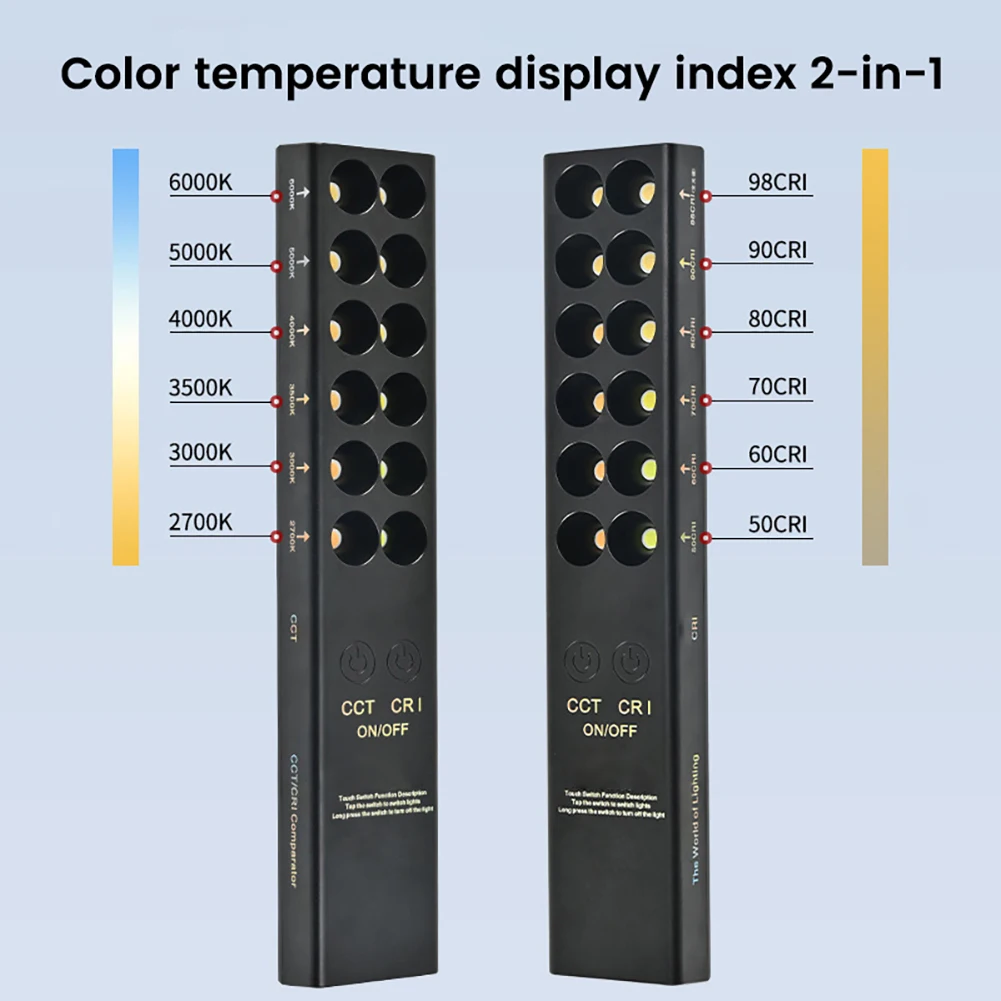 CCT CRI Meter Type-C Перезаряжаемая литиевая батарея 2700K - 6000k 70Ra 90Ra Фотометр Освещение