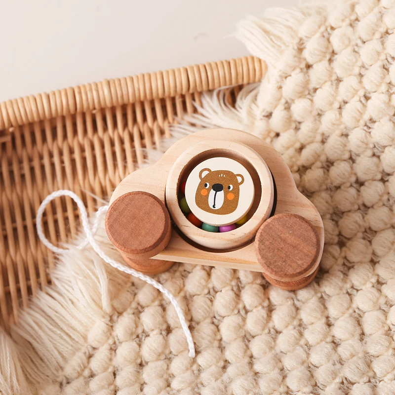 Детская деревянная игрушка Монтессори детская игрушка-автомобиль со