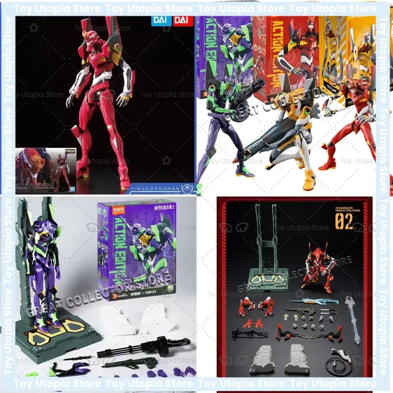 Фото BLOKEES Оригинальные сборные аниме-фигурки EVANGELION-02, 01, 08, EVA00, Asuka, Shinji, модель-игрушка, подарок от Giftmor Toys №1