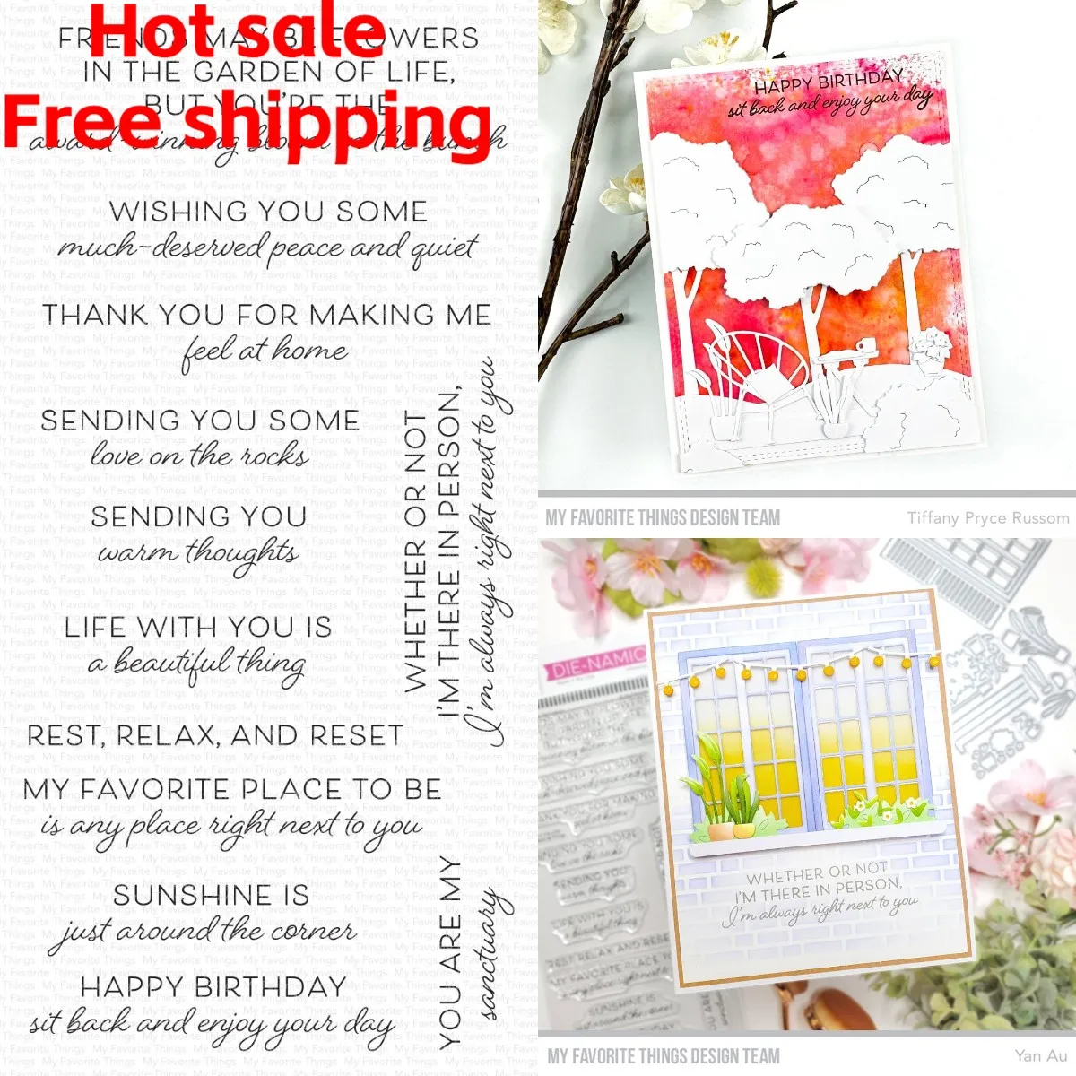 

Outdoor Oasis Sentiments 2023 New Stamps For Scrapbooking Paper Craft Handmade Card Album Punch Art Cutter