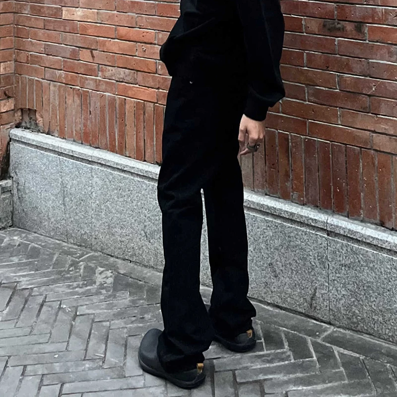 PFNW Мужские черные джинсы 2024 модные новые минималистичные длинные брюки с