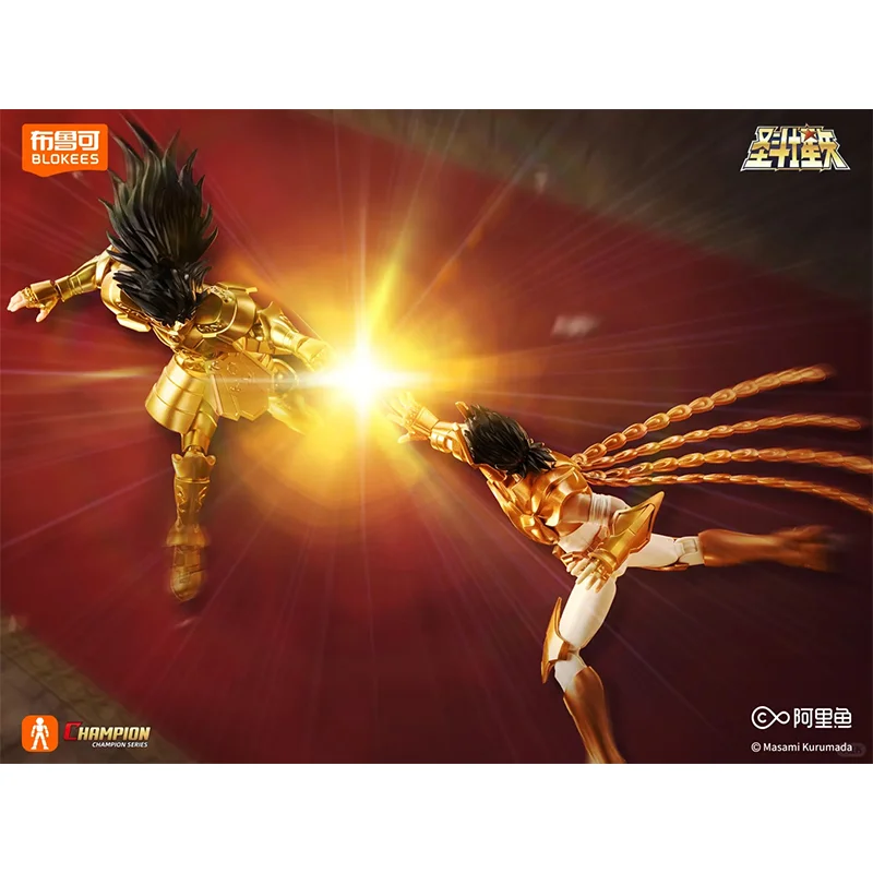 Фото Оригинальные игрушки Blokees Saint Seiya: Фигурка Феникса Икки, Золотой Святой SAGA, сборная модель, подарки для чемпионов №2