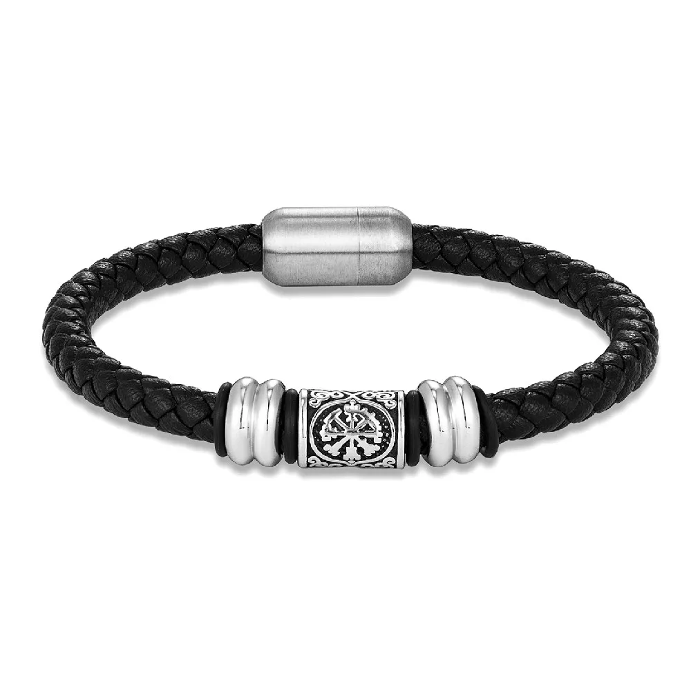 Браслет мужской из нержавеющей стали с изображением молотка Тора - купить по