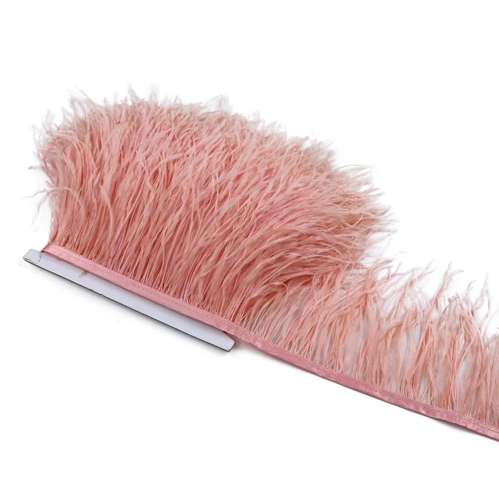 

10Meter Natural High Quality Ostrich Feathers Trim 8-10CM For Fluffy Feather Wedding Dress Sewing Clothes Decor Party Decoration
