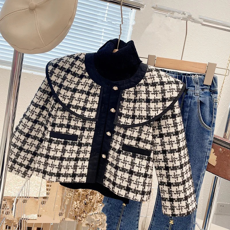 

Модная куртка для маленьких девочек, короткое пальто для маленьких принцесс, Детская верхняя одежда для девочек на зиму, весну и осень, детс...