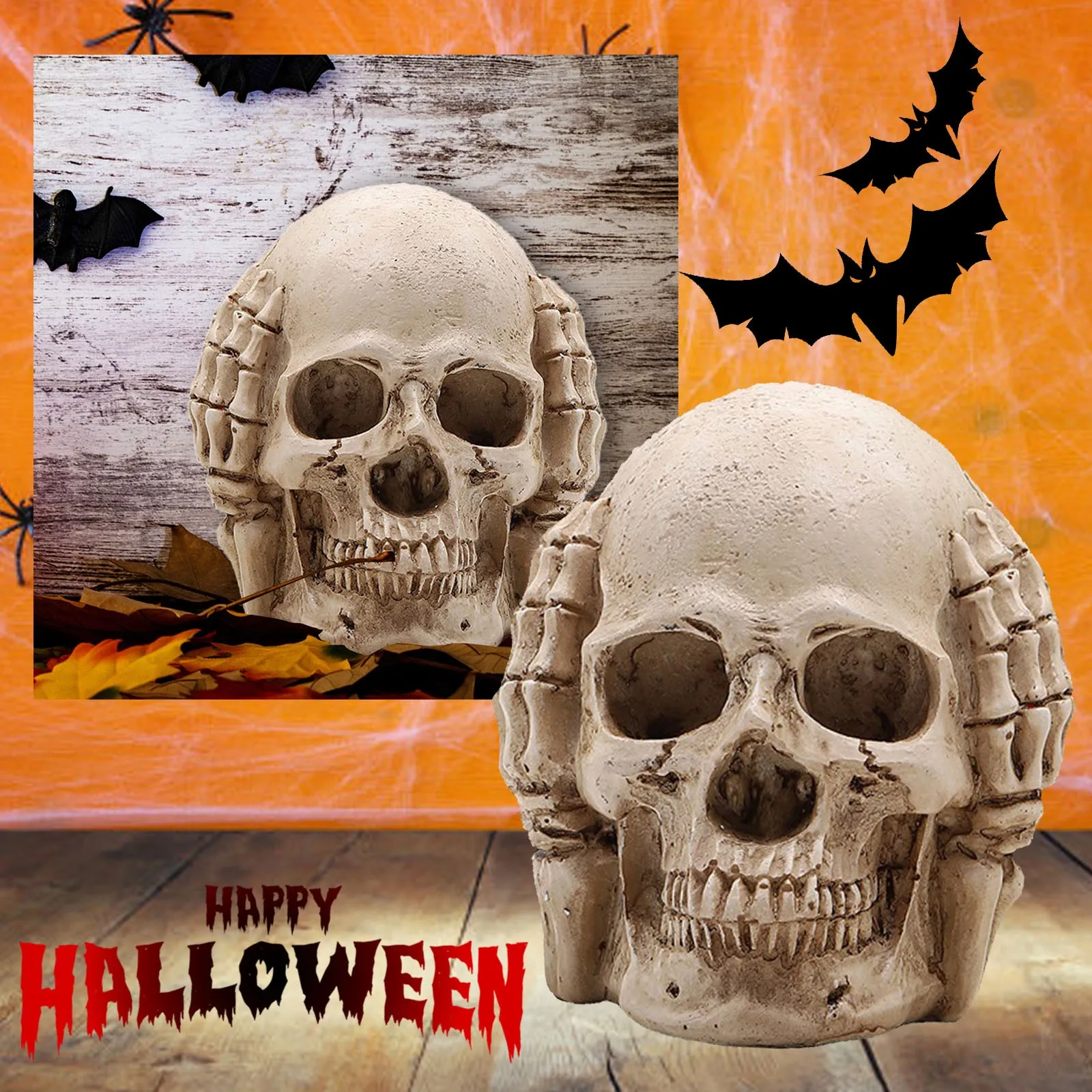 

Halloween Resin Ornament Decoration Halloween Ornament Outdoor Sculptures for Garden Gold Decorative Objects Giant Yard