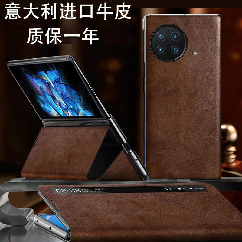 

Luxury Genuine Leather Material Case For Vivo X Fold Case Flip Fold Case