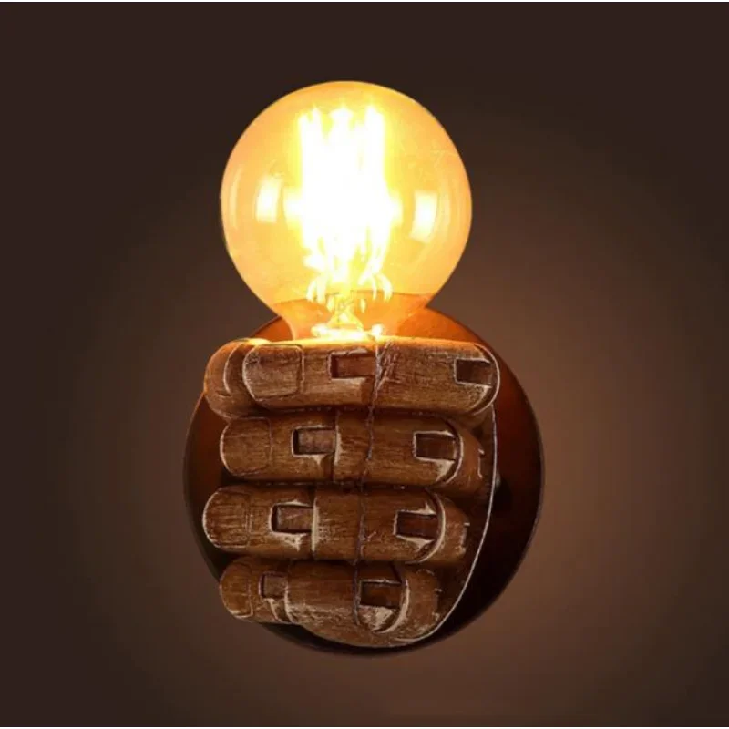 Настенный светильник из смолы в стиле ретро креативный европейский бар ресторан