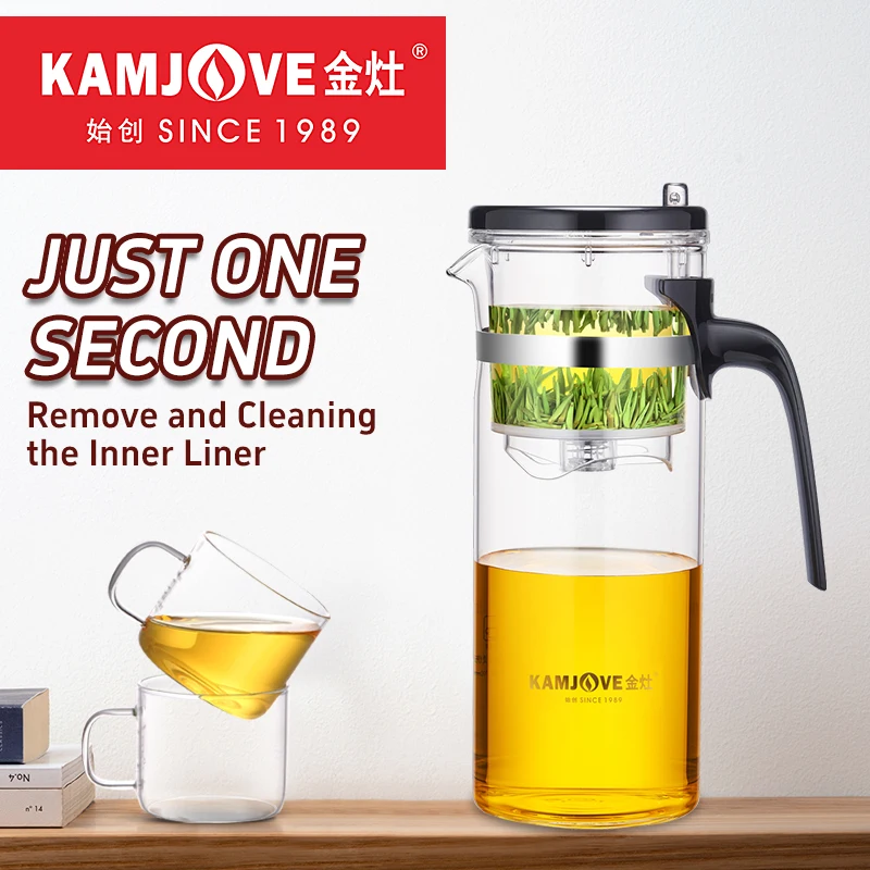 Стеклянный чайный набор KAMJOVE чайник с одной кнопкой художественная чайная чашка