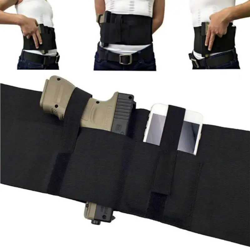 

Tactical Belly Band Holster Right Left Hand Gun Pistol Glock Waist Support Belt Pouch Police War Battle Outdoor Hunting Girdle