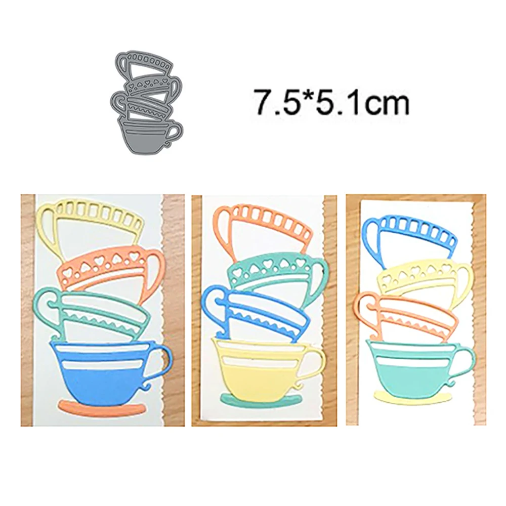 

Four Stacked Cups 2022 New Arrival Metal Cutting Die Decorative Scrapbooking Album Knife DIY Handmade Card Punch Embossing
