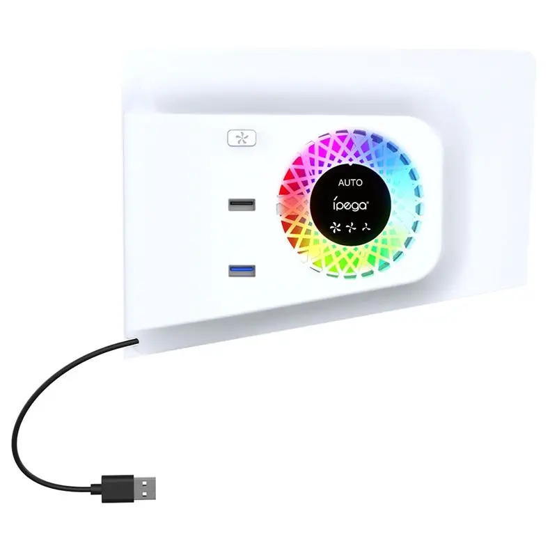 Фото Вентилятор охлаждения Ipega с контролем температуры, USB-хабом и RGB-подсветкой PG-P5S019 для PS5 Slim, для Playstation 5 Slim №1