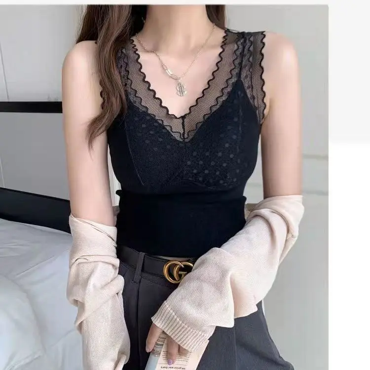 

2022 New Winter Sexy Tank Women Camisole Casual Warm Thermal Underwear Female V Neck Vest Sleevelese Clothing Tops Q106