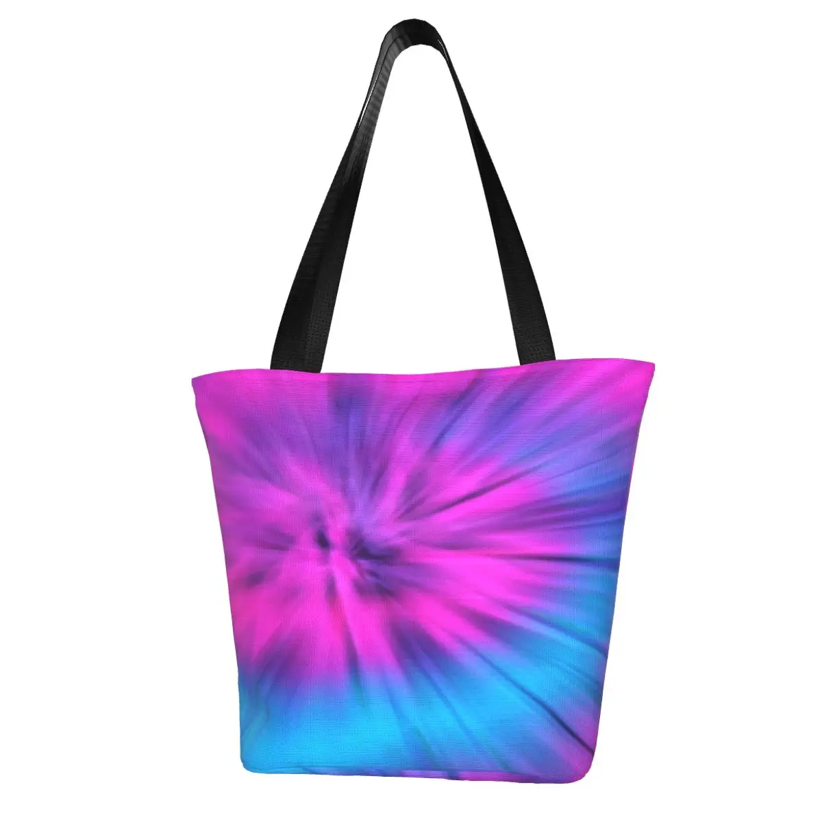 

Радужная сумка для покупок Tie Dye, цветущие цвета, женская сумка для покупок, подарки, винтажные сумки из полиэстера