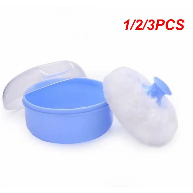 

1/2/3PCS New High Quality Baby Soft Face Body Cosmetic Powder Puff talcum powder Sponge Box Case ContainerWholesale