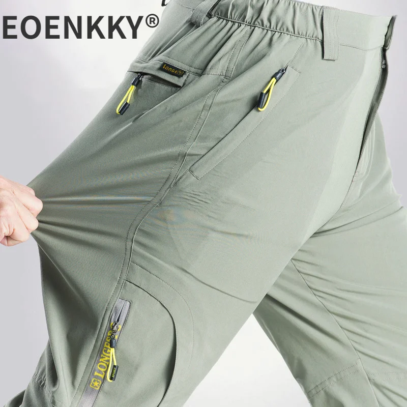 

5XL Men's Outdoor Hiking Pants With Belt Quick-drying Waterproof Multi-pocket Light Tactical Utility Fishing Travel Cargo Pants