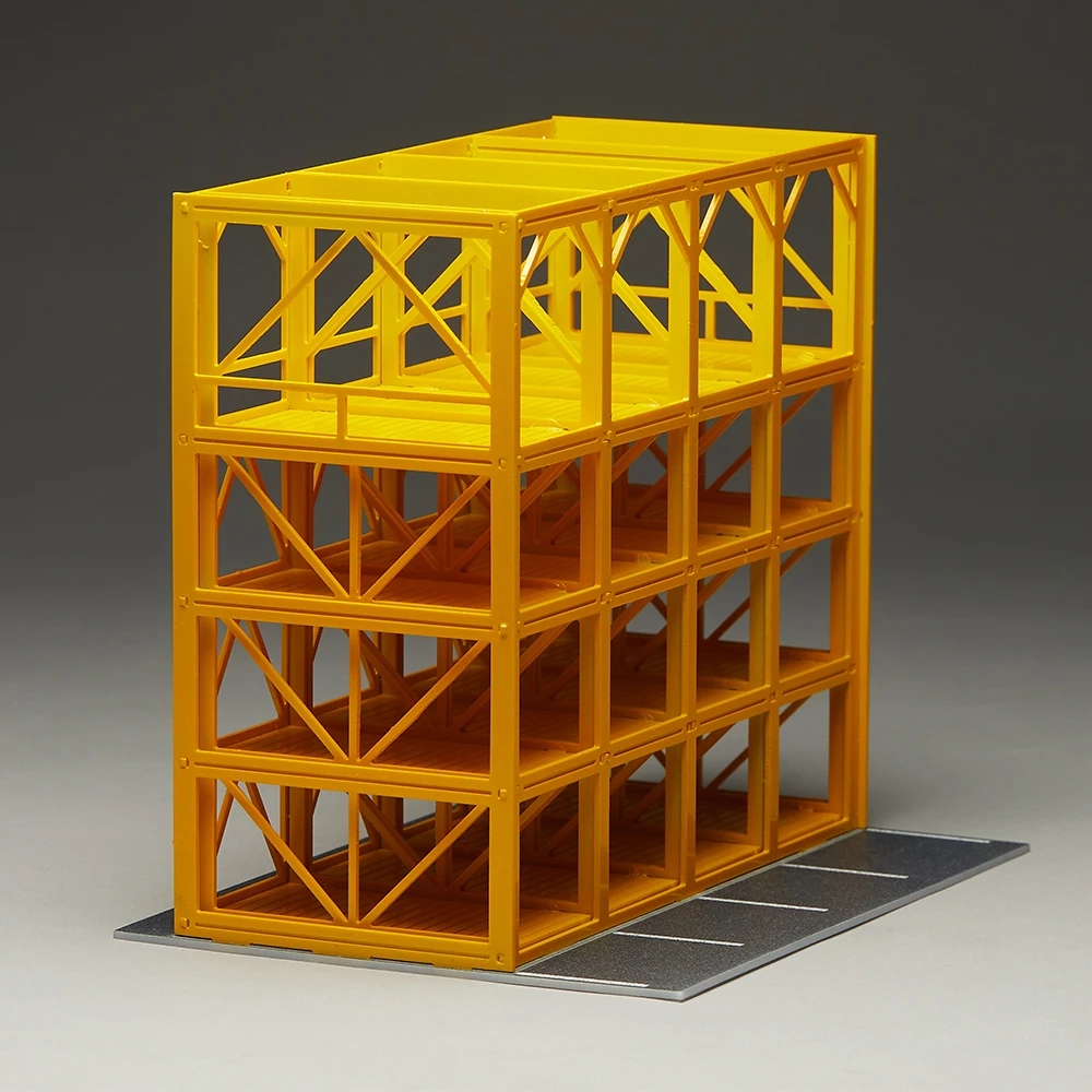 1/64 модель автомобиля парковка здание сцена украшение игрушка в подарок для