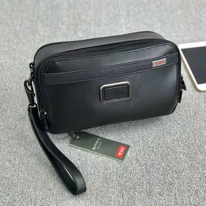 

9203168 Men's Super Moving Leather Handbag Business Leisure Travel Toilet Bag Cosmetic Bag Wrist Bag