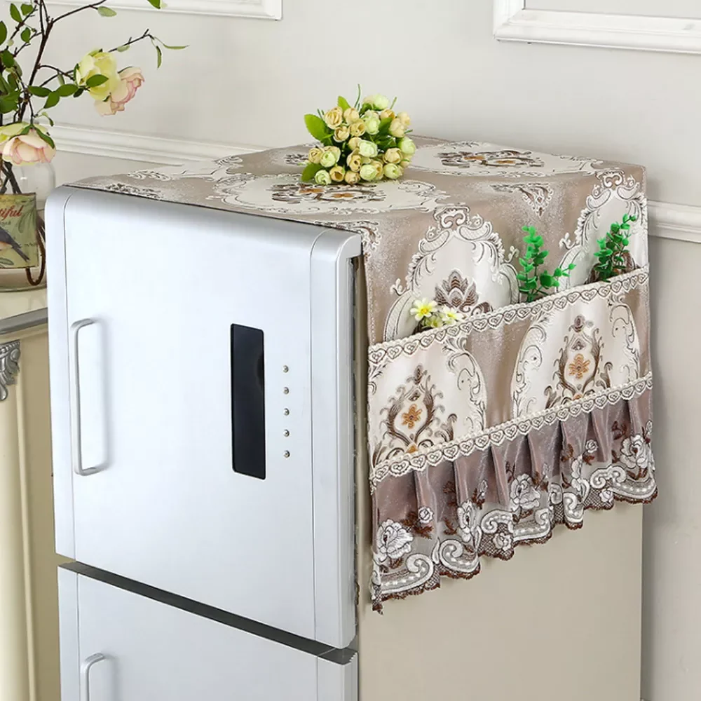 

NEW2023 Fabric Refrigerator Dust Cover Double-sided Pocket Multifunctional Dust-proof Cloth Washing Machine Cover Home Textiles