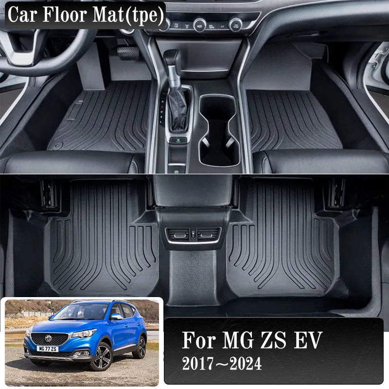 

Car Floor Mats For MG ZS EV MGZS ZX 2017~2024 Waterproof Foot Cover TPE Mats LHD Carpets Set Car Accessories