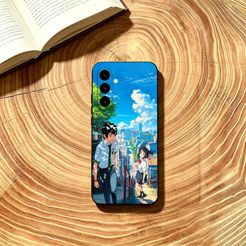Фото Чехол для телефона с изображением аниме Y-Your Name, мягкий черный, для Samsung Galaxy A73, A72, A71, A70, A53, A52, A51 №2