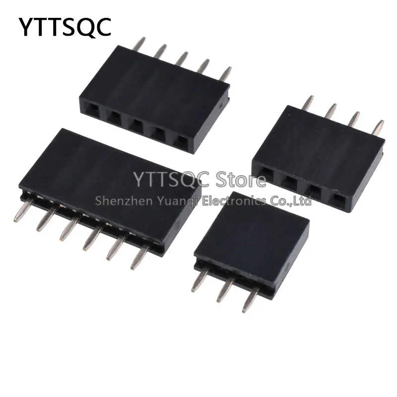 100 шт. однорядные штырьковые Разъемы 2 54 мм 1*2p 3p 4p 5p 6p 7p 8p 9p 10p 12p 14p 16p 18p 20 контактный